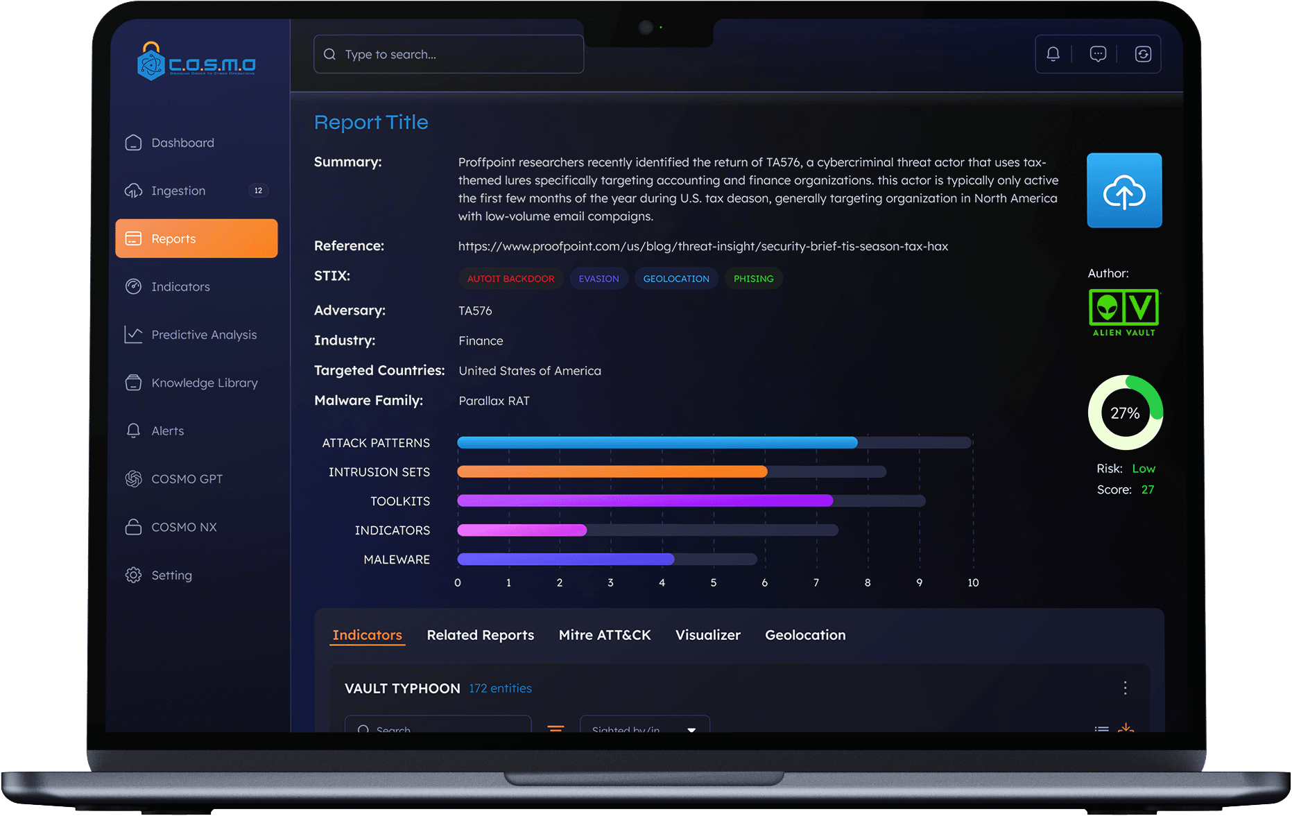COSMO WEB Screenshot